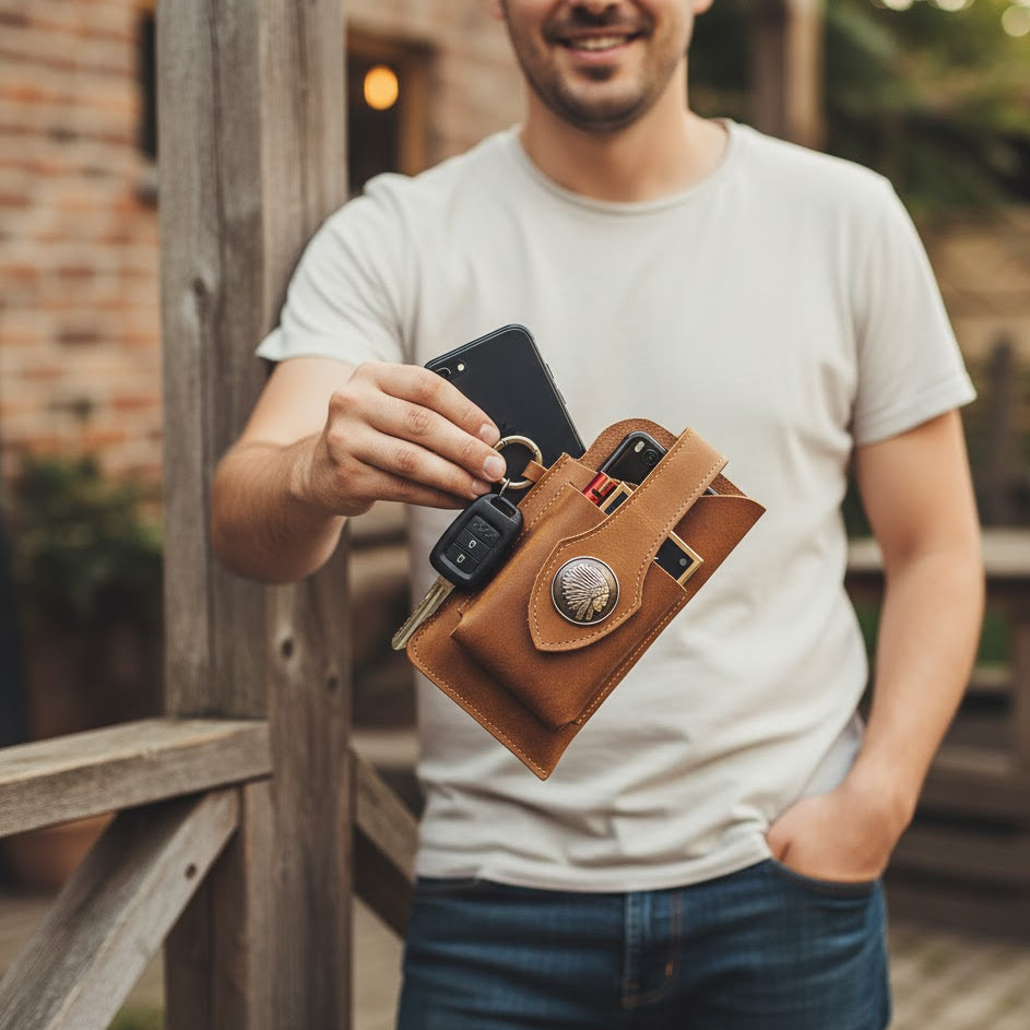 Funda de cuero multifuncional para teléfono™